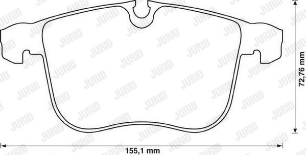 Jurid 573090J - Тормозные колодки, дисковые, комплект autospares.lv