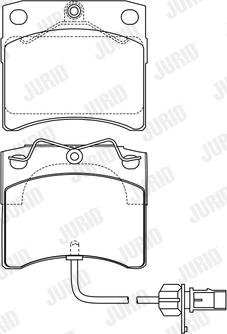 Jurid 573046J - Тормозные колодки, дисковые, комплект autospares.lv