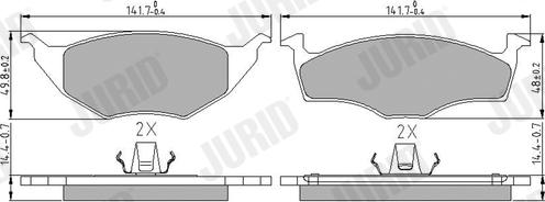 Jurid 573040J - Тормозные колодки, дисковые, комплект autospares.lv