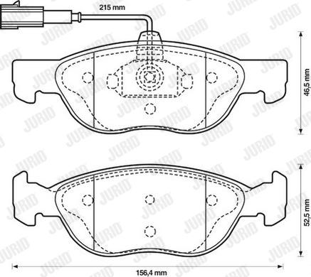 Jurid 573042J - Тормозные колодки, дисковые, комплект autospares.lv