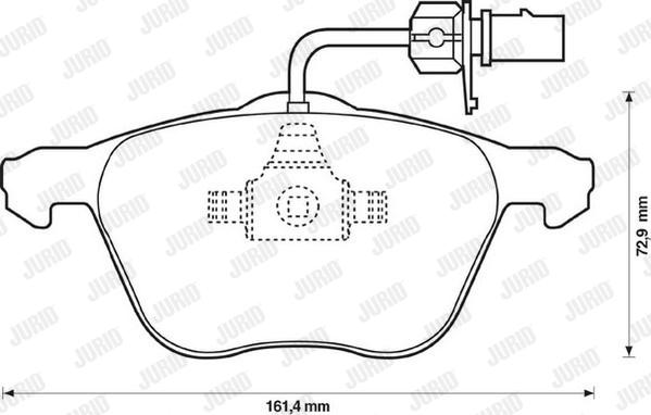 Jurid 573047J-AS - Тормозные колодки, дисковые, комплект autospares.lv