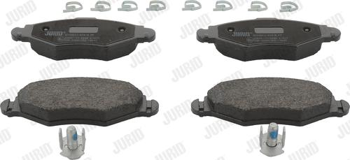 Jurid 573051J - Тормозные колодки, дисковые, комплект autospares.lv