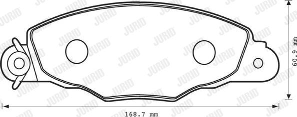 Jurid 573057J - Тормозные колодки, дисковые, комплект autospares.lv