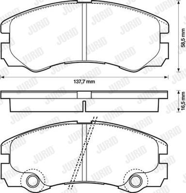 Jurid 573066J - Тормозные колодки, дисковые, комплект autospares.lv