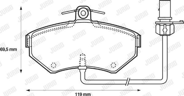 Jurid 573006J - Тормозные колодки, дисковые, комплект autospares.lv