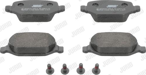 Jurid 573014J - Тормозные колодки, дисковые, комплект autospares.lv