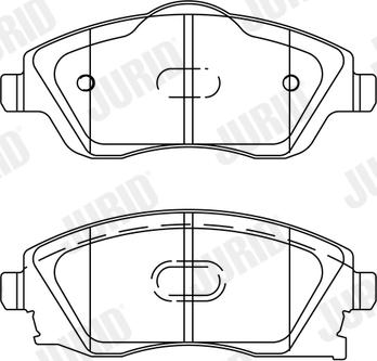 Jurid 573011J - Тормозные колодки, дисковые, комплект autospares.lv