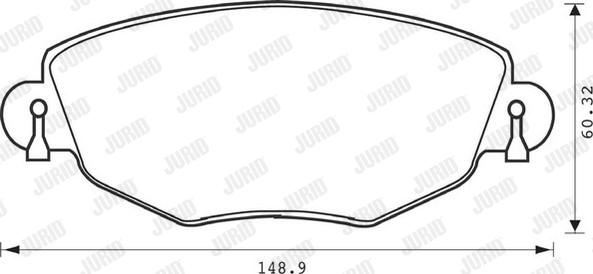 Jurid 573013J - Тормозные колодки, дисковые, комплект autospares.lv