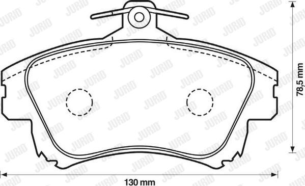 Jurid 573039J - Тормозные колодки, дисковые, комплект autospares.lv