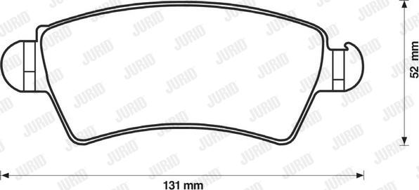 Jurid 573036J - Тормозные колодки, дисковые, комплект autospares.lv