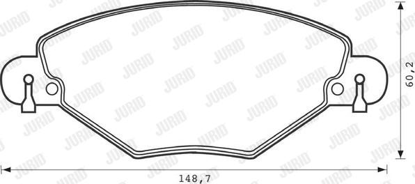 Jurid 573027JC - Тормозные колодки, дисковые, комплект autospares.lv