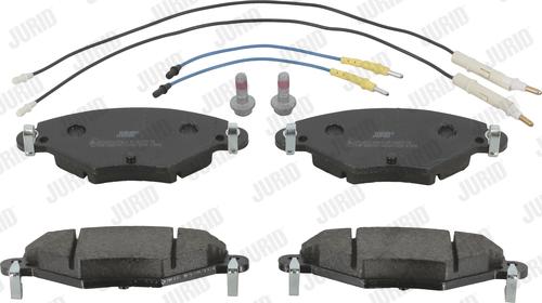 Jurid 573027J - Тормозные колодки, дисковые, комплект autospares.lv