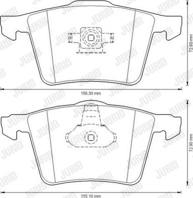 Jurid 573199JC - Тормозные колодки, дисковые, комплект autospares.lv