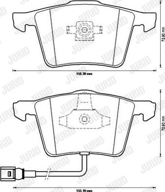 Jurid 573197J - Тормозные колодки, дисковые, комплект autospares.lv