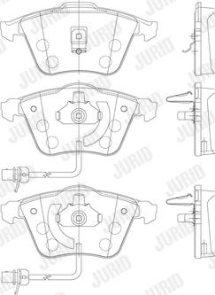 Jurid 573145J - Тормозные колодки, дисковые, комплект autospares.lv