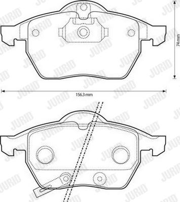 Jurid 573146J - Тормозные колодки, дисковые, комплект autospares.lv