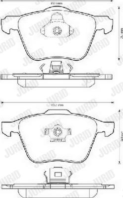 Jurid 573143J-AS - Тормозные колодки, дисковые, комплект autospares.lv