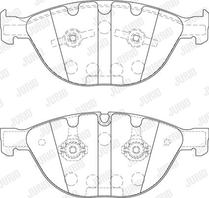 Jurid 573150JC - Тормозные колодки, дисковые, комплект autospares.lv