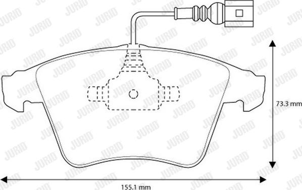 Jurid 573160JC - Тормозные колодки, дисковые, комплект autospares.lv