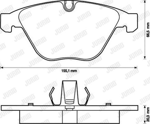 Jurid 573189J-AS - Тормозные колодки, дисковые, комплект autospares.lv