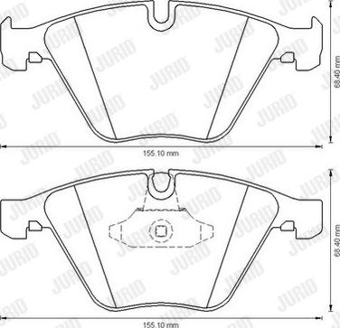 Jurid 573181J-AS - Тормозные колодки, дисковые, комплект autospares.lv