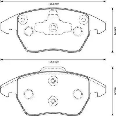 Jurid 573134J-AS - Тормозные колодки, дисковые, комплект autospares.lv