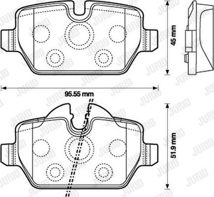 Jurid 573136D - Тормозные колодки, дисковые, комплект autospares.lv