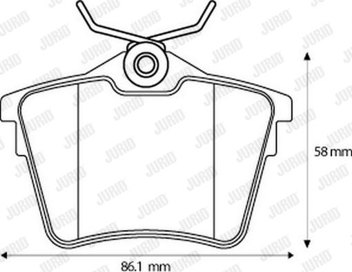 Jurid 573133J - Тормозные колодки, дисковые, комплект autospares.lv