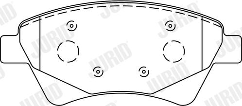 Jurid 573124J - Тормозные колодки, дисковые, комплект autospares.lv