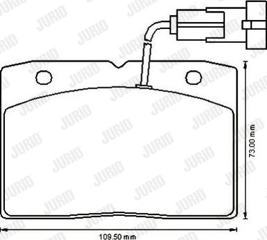 Jurid 573174J - Тормозные колодки, дисковые, комплект autospares.lv