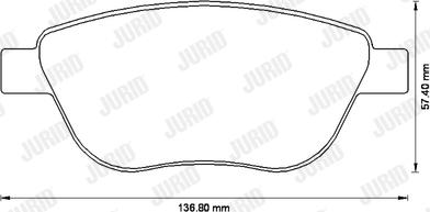 Jurid 573171J - Тормозные колодки, дисковые, комплект autospares.lv