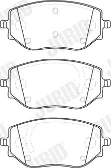 Jurid 573896J - Тормозные колодки, дисковые, комплект autospares.lv