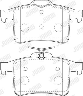 Jurid 573800J - Тормозные колодки, дисковые, комплект autospares.lv