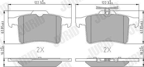 Jurid 573800J - Тормозные колодки, дисковые, комплект autospares.lv