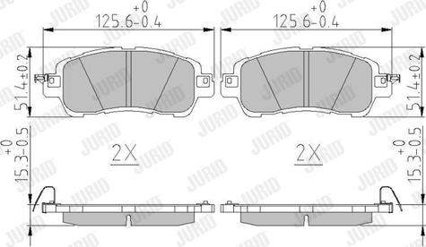 Jurid 573801J - Тормозные колодки, дисковые, комплект autospares.lv