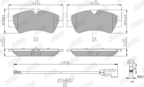 Jurid 573835J - Тормозные колодки, дисковые, комплект autospares.lv