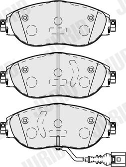 Jurid 573838J - Тормозные колодки, дисковые, комплект autospares.lv