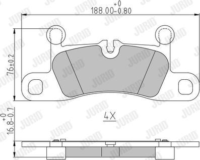 Jurid 573395J - Тормозные колодки, дисковые, комплект autospares.lv