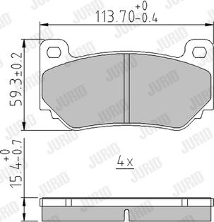 Jurid 573392J - Тормозные колодки, дисковые, комплект autospares.lv