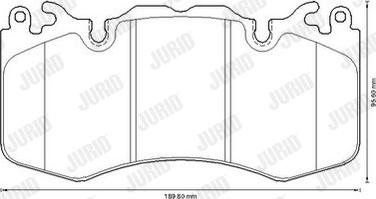 Jurid 573343J - Тормозные колодки, дисковые, комплект autospares.lv