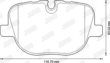 Jurid 573342JC - Тормозные колодки, дисковые, комплект autospares.lv