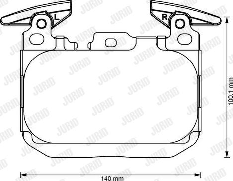 Jurid 573355JC - Тормозные колодки, дисковые, комплект autospares.lv