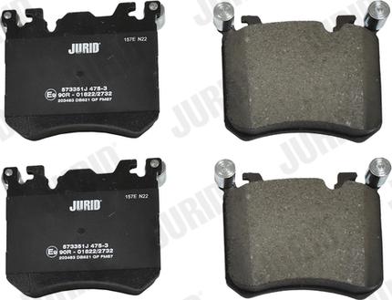 Jurid 573351J - Тормозные колодки, дисковые, комплект autospares.lv