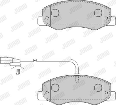 Jurid 573358J - Тормозные колодки, дисковые, комплект autospares.lv