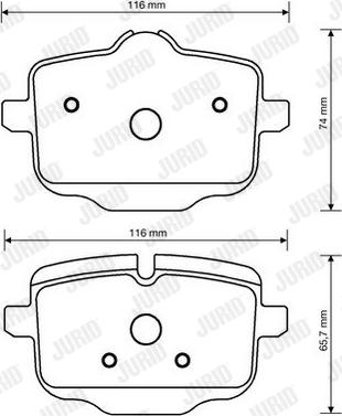 Jurid 573353JC - Тормозные колодки, дисковые, комплект autospares.lv