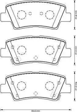 Mobis 583023QA10 - Тормозные колодки, дисковые, комплект autospares.lv