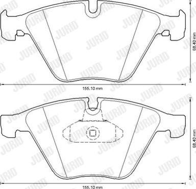 Jurid 573305JC - Тормозные колодки, дисковые, комплект autospares.lv