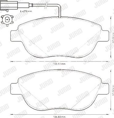 Jurid 573306J - Тормозные колодки, дисковые, комплект autospares.lv