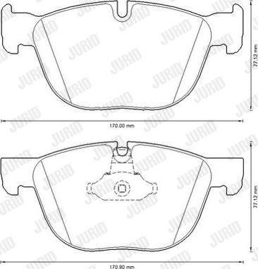 Jurid 573300J - Тормозные колодки, дисковые, комплект autospares.lv