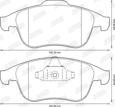 Jurid 573316J - Тормозные колодки, дисковые, комплект autospares.lv